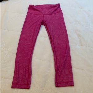 Hot Pink Lulu Lemon Cropped Leggings